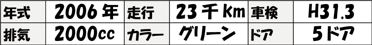車両date table A200-エレガンスレザー